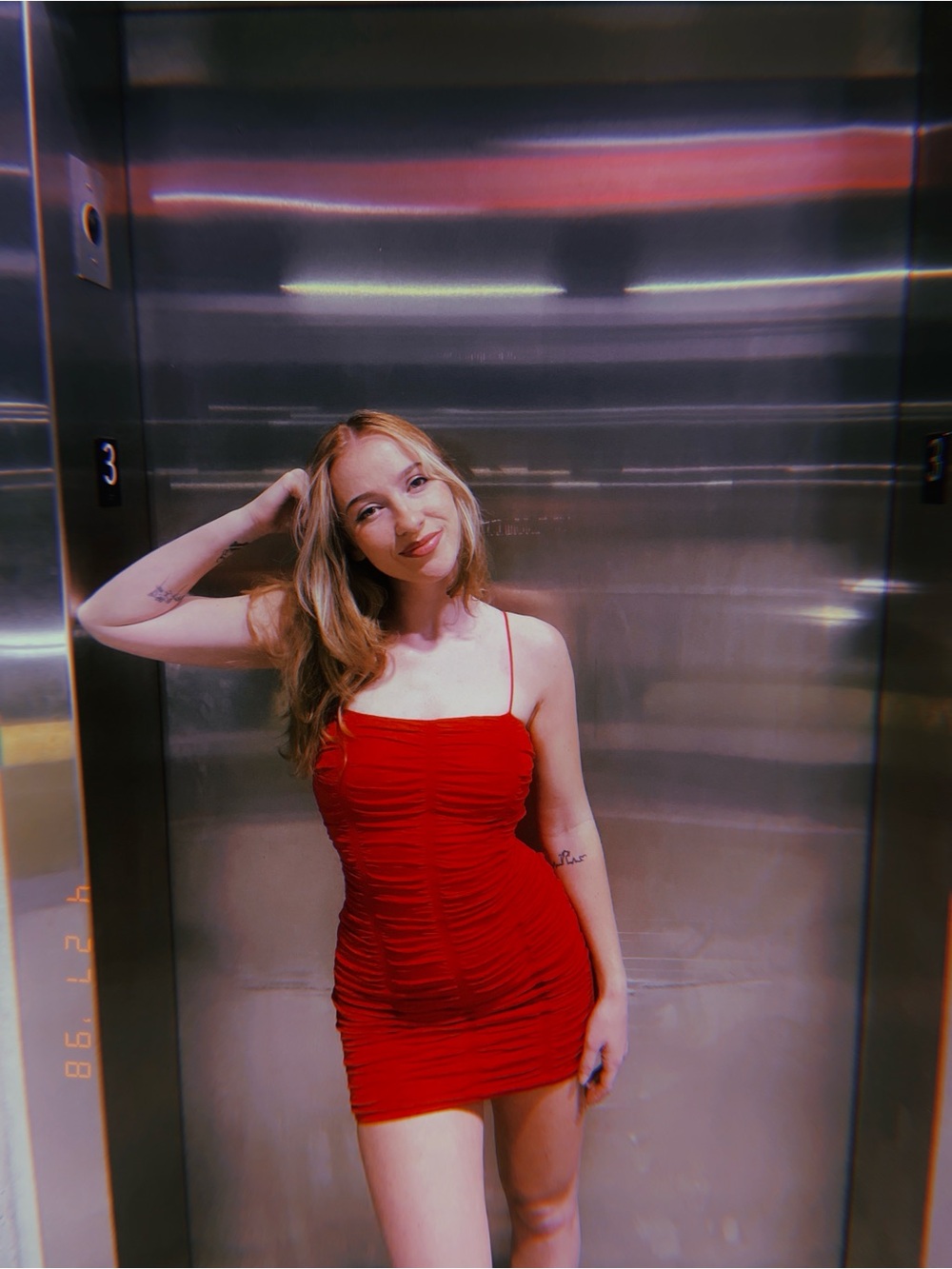 Windsor Red Ruched Mini Dress